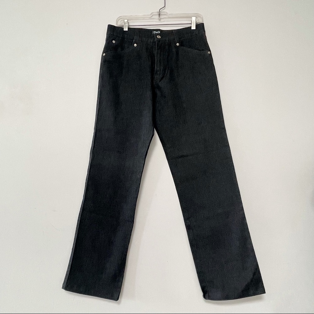 D&G Dolce and Gabbana beachwear jeans / pants washed black Y2K designer denim